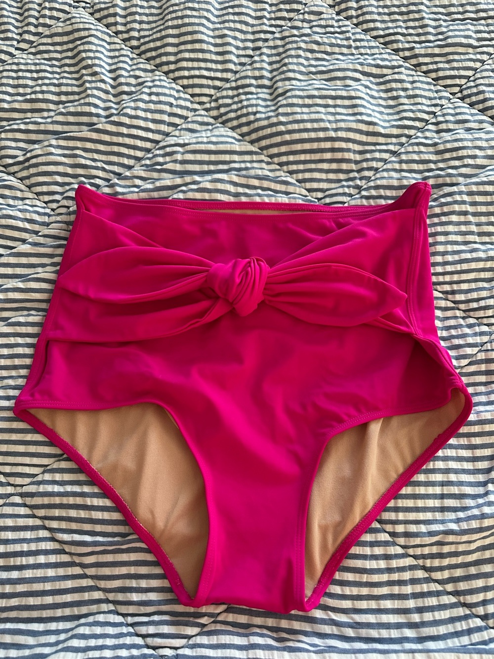 Kortni Jeane Medium Bold Fuchia Tie-Up-Front Bottoms